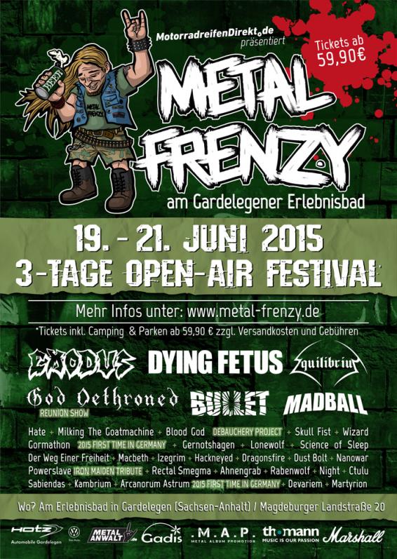 Flyer Metal Frenzy Open Air 2015