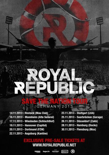 Royal Republic Tour 2013 Flyer